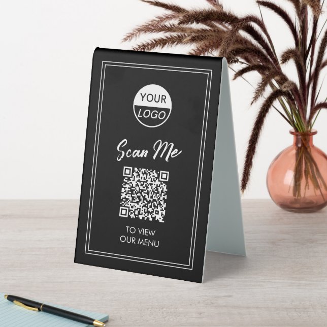 QR Code Menu | Classic Contactless Pedestal Sign (In SItu (Table))