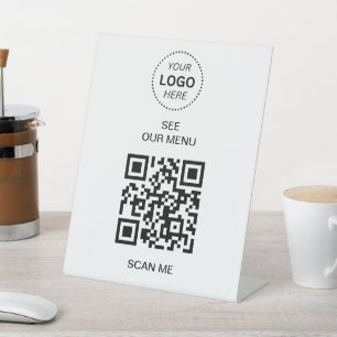 QR Code Menu Create Your Own Contactless Modern Pedestal Sign