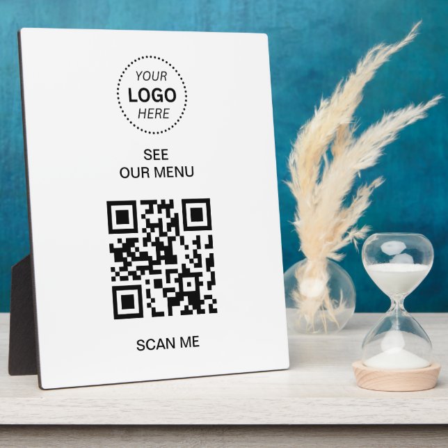 QR Code Menu | Create Your Own Contactless Modern Plaque (Side)