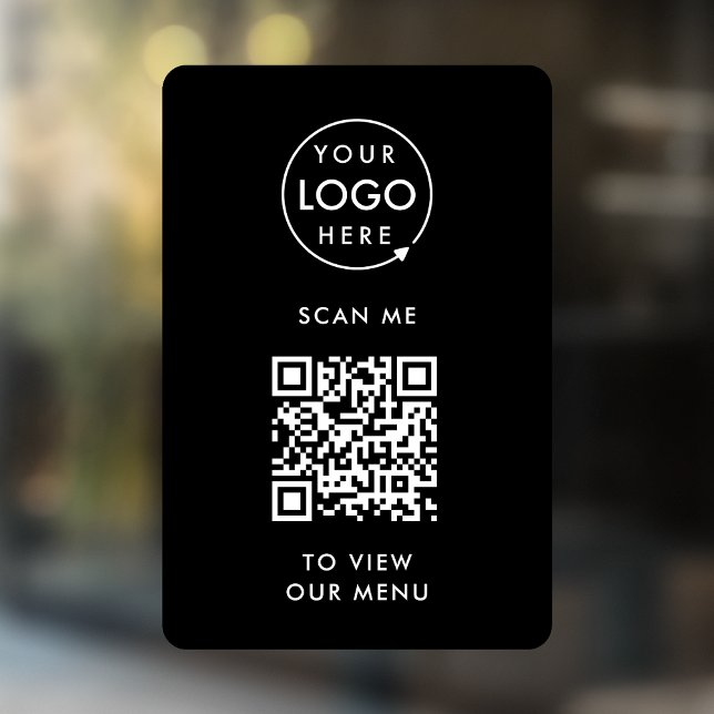 QR Code Menu | Logo Black Contactless Modern (Creator Uploaded)