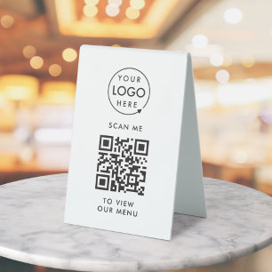 QR Code Menu Logo Contactless Modern