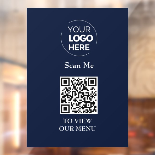 QR Code Menu | Logo Navy Blue Contactless Modern (Sheet 2)