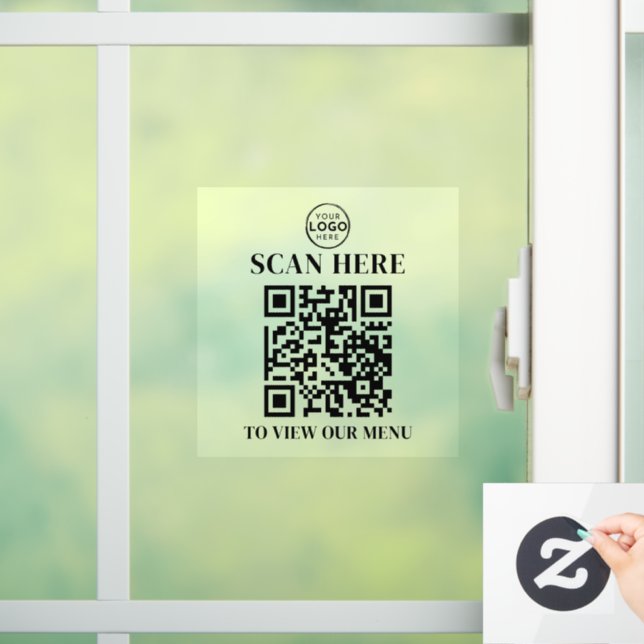 QR Code Menu Text Custom Logo (Home)