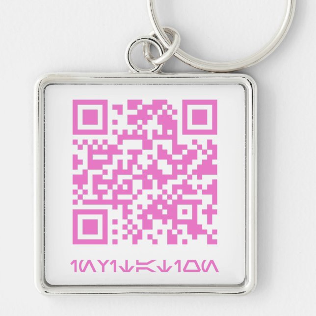 QR Code Message for the HOCO date.b Key Ring (Front)