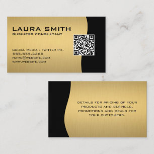 QR Code / Metallic Gold Business Card
