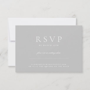 QR CODE Minimal Light Modern Wedding Website RSVP Card