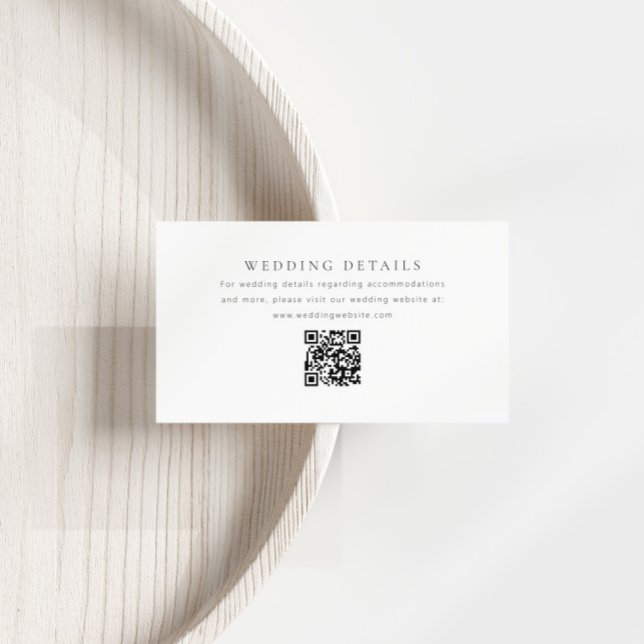 QR Code Minimal Wedding Details Enclosure Card (Creator Uploaded)