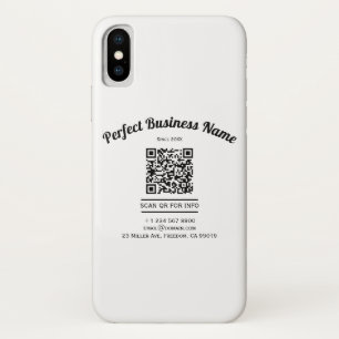 QR Code Minimalist Black And White Simple Clear iPhone X Case
