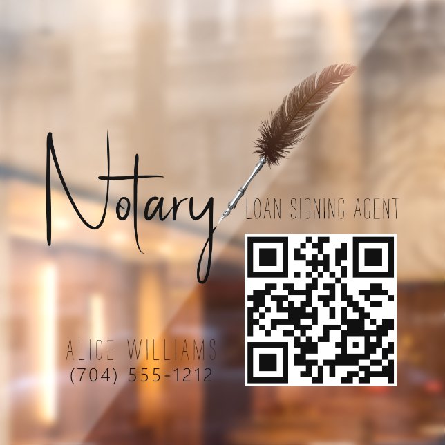 QR Code Minimalist Brown & White Notary (Sheet 2)