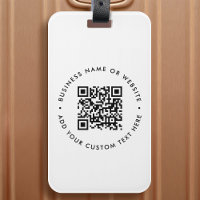 QR Code Minimalist Clean Simple White Business