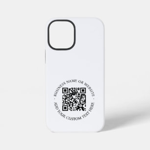 QR Code   Minimalist Clean Simple White Scan Me iPhone 12 Mini Case