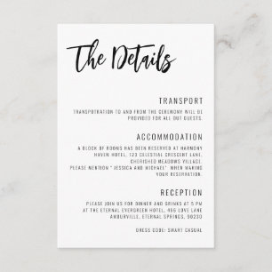 💍QR code Minimalist Elegant wedding Enclosure Card