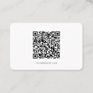 QR code, Minimalist Modern, Simple, professional B Business Card