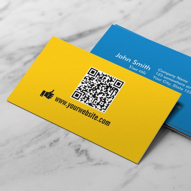 QR Code Minimalist Promotional Business Card (Creator Uploaded)