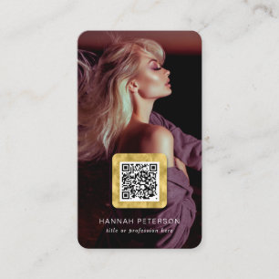 QR code model artist dancer performance photo Business Card