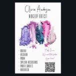QR Code Modern Beauty Swatch Makeup Artist Flyer<br><div class="desc">Modern Makeup Artist Beauty Swatch Business Collection - A clean and simple custom beauty business collection with pops of colour provided by bright eye shadow swatches. Purple, pink, and blue eye shadow swatches make this collection perfect for the beauty professional that wants to stand out in the best way. This...</div>