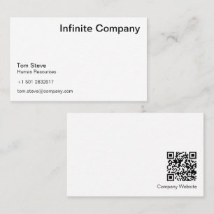 QR Code Modern Business card White Simple
