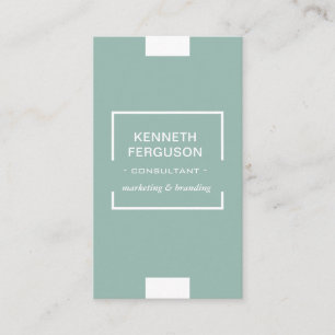 QR Code Modern Business Light Green Business Card