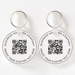 QR Code Modern Business Minimalist Key Ring