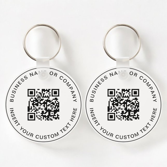 QR Code Modern Business Minimalist Key Ring (Creator Uploaded)