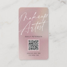 QR code modern chic makeup artist vertical