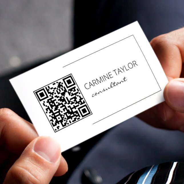 QR Code Modern Consultant Business Card (Creator Uploaded)