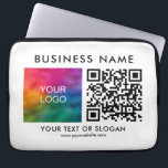 QR Code Modern Custom Template Business Logo Laptop Sleeve<br><div class="desc">Custom Company Corporate Logo Name QR Code Elegant Promotional Electronics Bags / Tablet & Laptop Cases / Laptop Sleeves / Neoprene Laptop Sleeve 13 inch.</div>