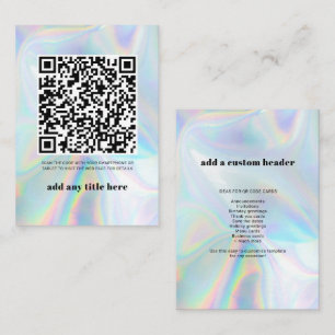 QR Code Modern Holographic Any Occasion Card