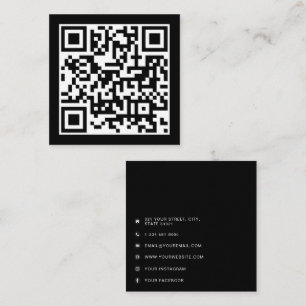 QR Code Modern Minimalist Business Calling Card