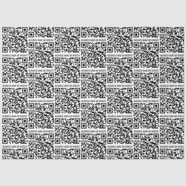 QR Code Modern Minimalist Business  Tissue Paper (Front)