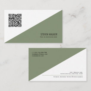 QR code Modern Minimalist Clean Professional Busin Business Card