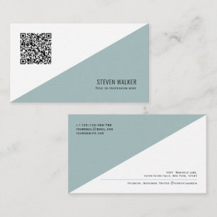 QR code Modern Minimalist Clean Professional Busin Business Card