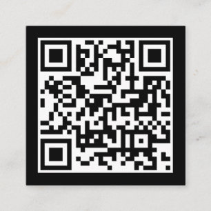 QR Code Modern Minimalist Square Business Card