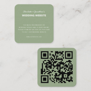 QR Code Modern Simple Fall Wedding Website Enclosure Card