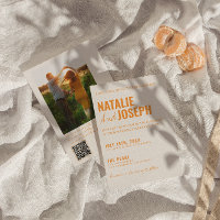 QR Code Modern Traditional Colourful Photo Wedding