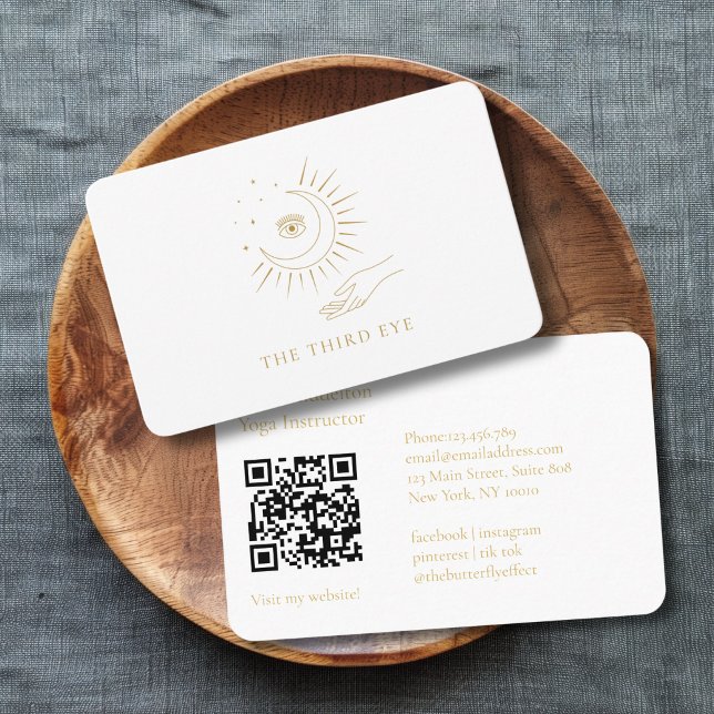 QR Code- Moon Eye Yoga Reiki Wellness  Business Card (QR Code- Moon Eye Yoga Reiki Wellness Business Card)