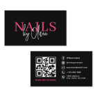 QR Code Nail Specialist Artist Modern Typography