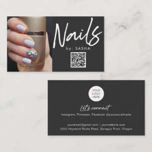 QR code nails photo business cards