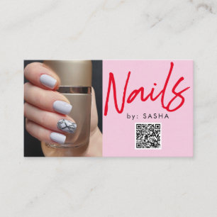 QR code nails photo business cards