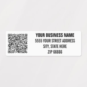 QR Code Name Address Labels Custom Colours and Fon
