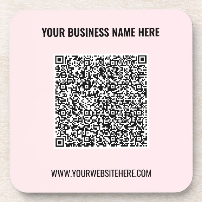 QR Code Name Website Beverage Coaster Promotional (Front)