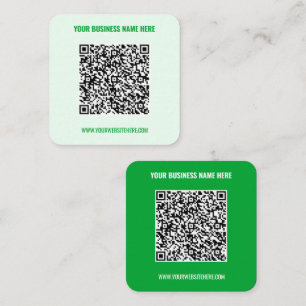 QR Code Name Website Business Card - Choose Colour