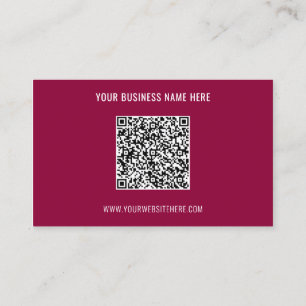 QR Code Name Website Business Card - Your Colours