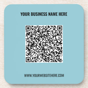 QR Code Name Website Professional Beverage Coaster