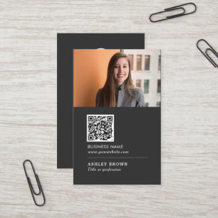 QR code networking modern logo real estate Busine Business Card