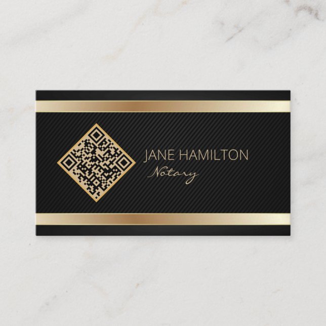 QR Code Notary Signing Agent Business Card (Front)