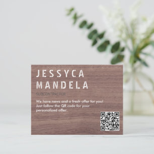 QR code offer announcement Postcard