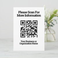 QR Code on a Card for Customer Information