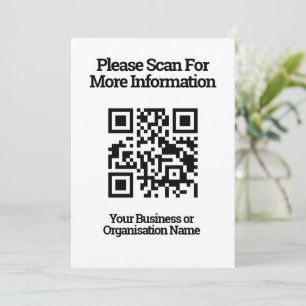 QR Code on a Card for Customer Information