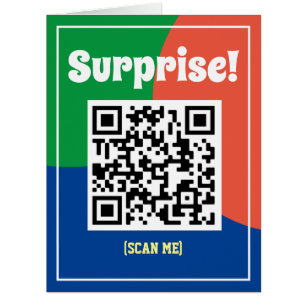 QR Code on a Surprise Card